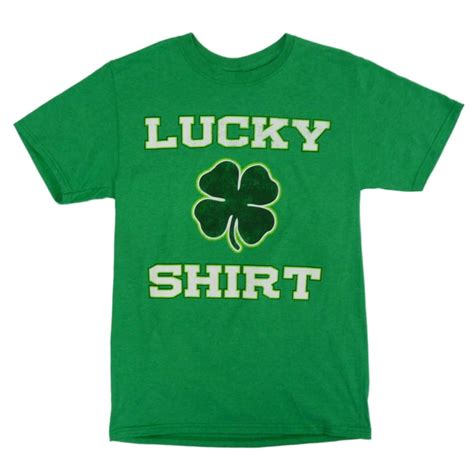 St. Patrick's Day - Saint Patrick's Day Mens Green Lucky Shirt Four ...