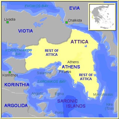 Map of Attica - Ancient Greece Facts.com