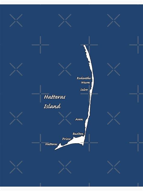 "Hatteras Island Map" Poster for Sale by Kalistela | Redbubble