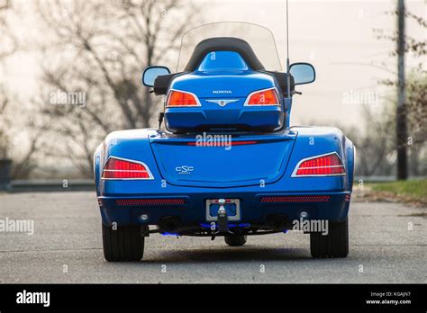 KHABAROVSK, RUSSIA - May 3, 2017: Honda Trake three-wheeled motorbike ...