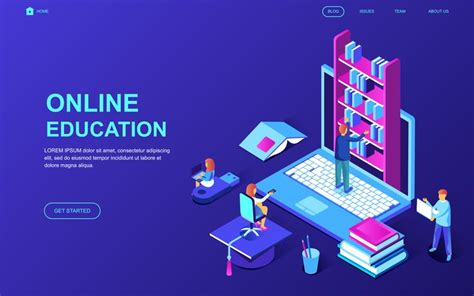 Online Education Web Banner 270946 Vector Art at Vecteezy