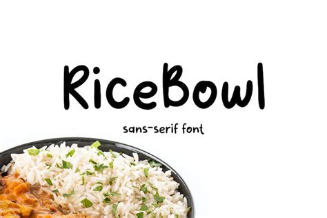 Rice Bowl - Sans Serif Font, Fonts - Envato Elements