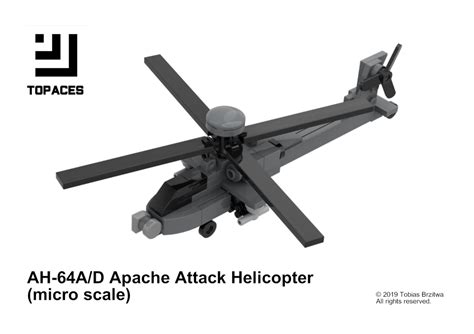 LEGO MOC Micro AH-64A/D Apache Attack Helicopter by TOPACES | Rebrickable - Build with LEGO