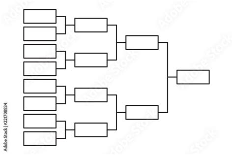 Tournament bracket 8 team icon template Stock Vector | Adobe Stock