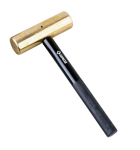 Groz Brass Hammers with Aluminum Handle | Spark-less Hitting | Anti-Slip Grip | Brass hammer for ...