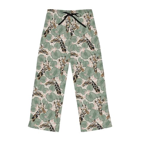 Giraffe Pajama Pants Pants With Jungle Design Relaxed Fit 6 Sizes for Women Stylish Jungle ...