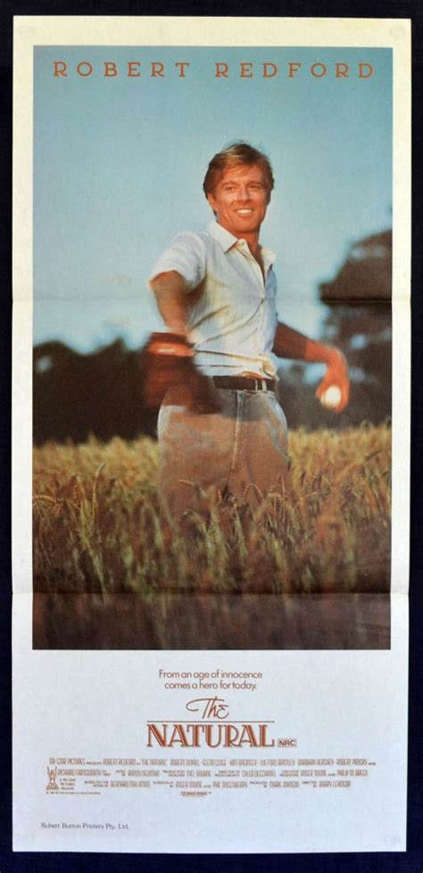 All About Movies - The Natural Movie Poster Daybill Robert Redford Baseball Robert Duvall