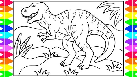 Dinosaur Coloring Pages For Toddlers | Let's Coloring The World