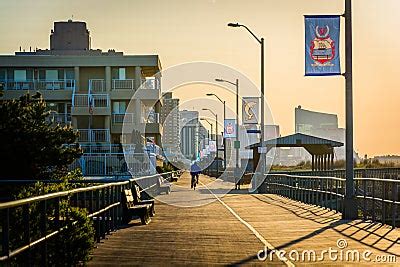 The Boardwalk At Sunrise In Ventnor City, New Jersey. Editorial Photo - Image: 47812031