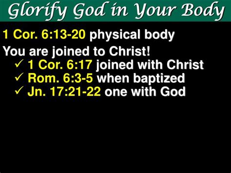 PPT - Glorify God in Your Body PowerPoint Presentation - ID:1079155