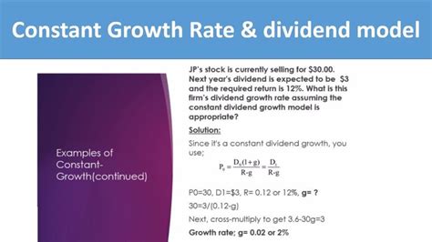 Constant Dividend Growth Model | Solved Example | Finance | Solutioninn.com | Dividend, Finance ...