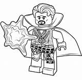 Strange Lego Doctor Draw Coloring Marvel Drawing Step Pages Template  sketch template