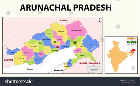 Arunachal Pradesh District Map, Arunachal Pradesh Political, 57% OFF