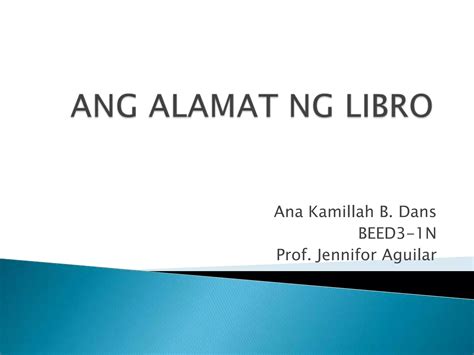 Ang alamat ng libro | PPT