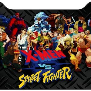 X-men Vs Street Fighter Arcade 1up Cabinet Riser Graphics Decals ...