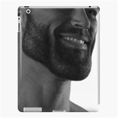 "Gigachad meme smiling face" iPad Case & Skin for Sale by Kunlesart | Redbubble