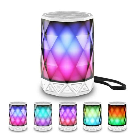 LFS White Bluetooth Speakers with Night Light, 5 Color Change, TWS ...