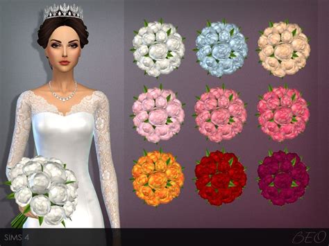 BEO CREATIONS: Wedding bouquet | Sims, Sims 4, Wedding bouquets