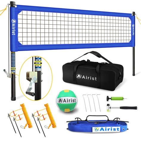 Airist Heavy Duty Volleyball Net Outdoor with Steel Anti-Sag System ...