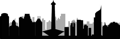 Jakarta Skyline Skyline District Asian Vector, Skyline, District, Asian PNG and Vector with ...