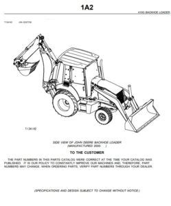 John Deere 410G Backhoe Loader Parts Manual