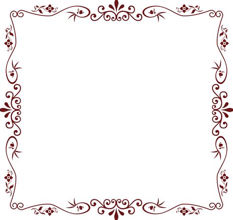 Floral frame PNG