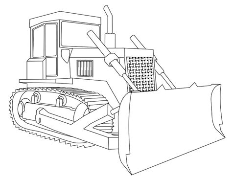 Bulldozer Drawing at GetDrawings | Free download