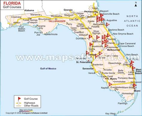 Florida Golf Courses Map, Golf Courses in Florida