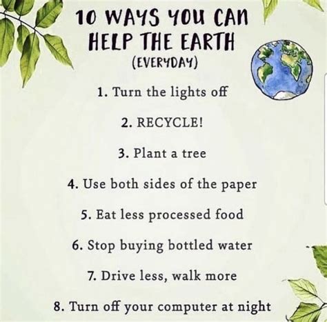 10 Ways to Help the Earth Every Day