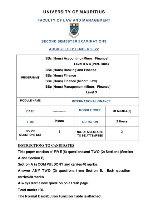 DFA3006Y-5-2022-2 - Past papers examinations - U N I V ERSI T Y OF M ...