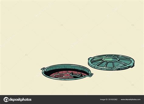 Open Sewer Manhole Pop Art Retro Vector Illustration Kitsch Vintage Stock Vector Image by ...