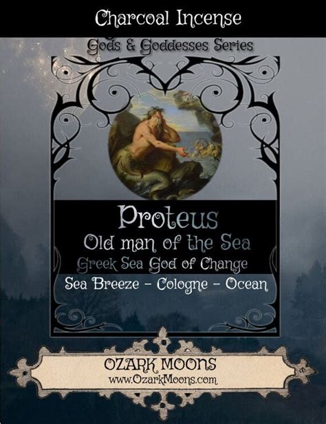 PROTEUS Greek God Old Man of the Sea Charcoal Scented Incense - Etsy