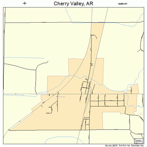 Cherry Valley Arkansas Street Map 0513540