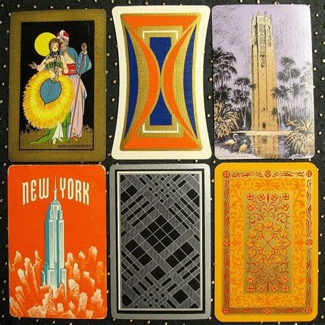 1920s Art Deco Playing Cards Ephemera for Collage