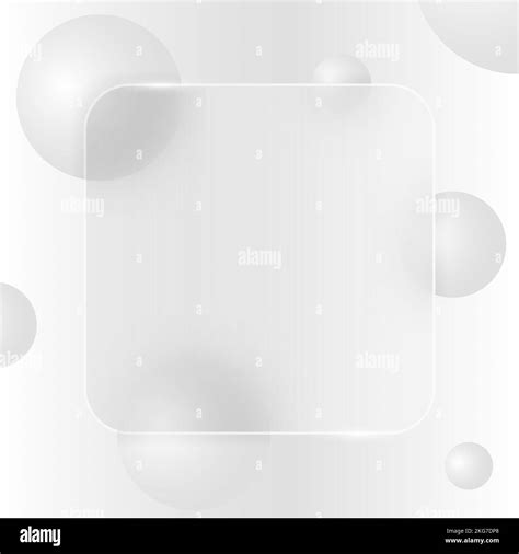 Trendy background in monochrome color with glass morphism effect. Transparent frosted glass ...