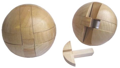 6 piece wooden puzzle ball solution