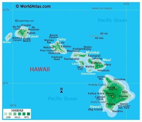 Map Of Hawaiian Islands Printable