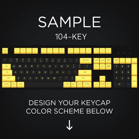 AN EXAMPLE: Max Keyboard 104-Key Layout Custom Color Cherry MX Full Replacement Keycap Set