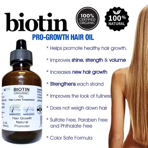 Biotin Hair Loss Growth Promoter Organic Oil & Silica Infused - Etsy