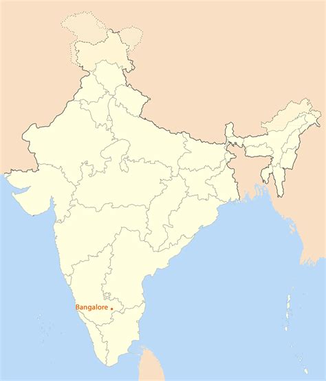 Location Map of Bangalore - MapSof.net