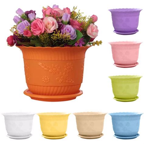 1Pc 8*12cm Wholesale Flower Pots Mini Plastic Flowerpot Garden Unbreakable Plastic Nursery Pots ...