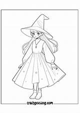 Witch Coloring Pages 30 Free PDF Printables  CraftyCiciJoy sketch template