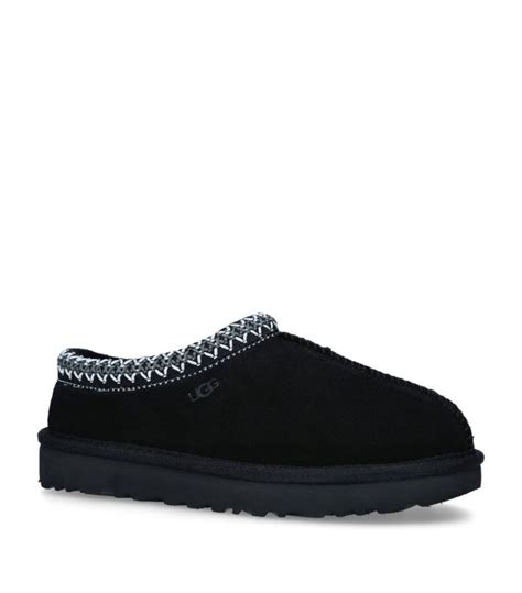 UGG Leather Tasman Slippers - Black | Editorialist