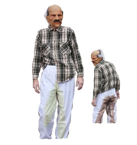 Grandpa Costume Funny Gag Old Man Grandfather Adult Halloween Mask & Pants - Etsy