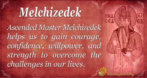 Melchizedek - High Priest Of The Melchizedek Priesthood - SunSigns.Org