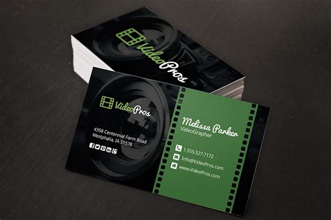 Videography Business Card ~ Business Card Templates ~ Creative Market