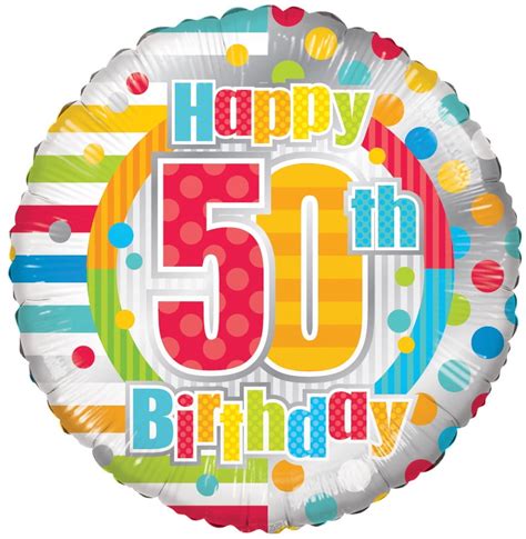 Happy 50th Birthday Mylar Balloons 18 inch - 5 Pack - Walmart.com