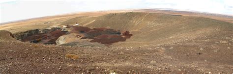 Panorama view of the tephra ring of the Quis Volcano to the north.... | Download Scientific Diagram