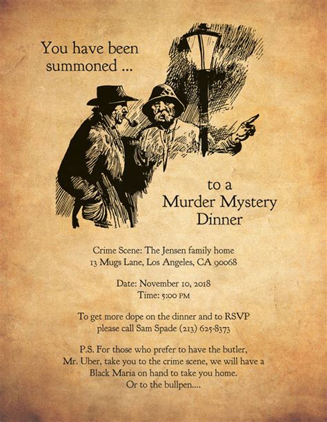 Spice Up Your Murder Mystery Dinner with Hard-Boiled Detective Lingo ...