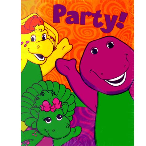 Barney and Friends Vintage 2002 Invitations and Thank You Notes w/ Envelopes (8ct ea.)